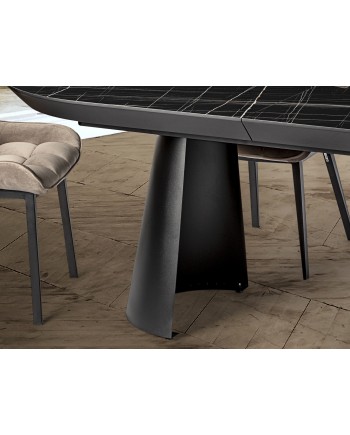 CAPRI -MESA COMEDOR- T MARMOL NEGRO